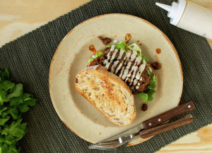Shish kebab sandwich